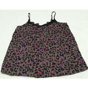 Women's spaghetti strap camisole with lace trim pe